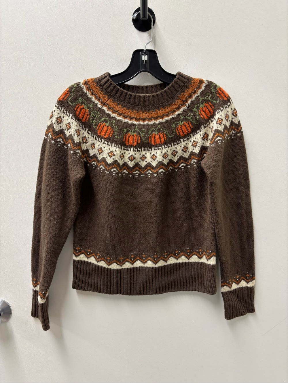 Kiel James Patrick Brown Cozy Pumpkin Crewneck Sweater